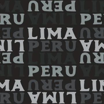 Lima, Peru seamless pattern 스톡 일러스트