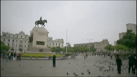 Lima Peru square street timelapse 3rd August 2025 Stock Footage 311710075
