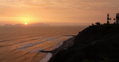 Lima Peru Sunset (4k) Stock Footage 83089097