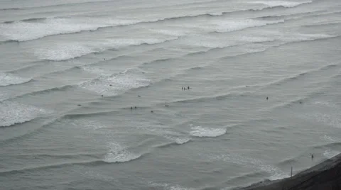 Lima Peru Surfers Stock-Footage 68784884