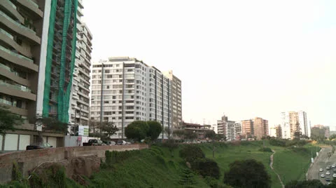 Lima, Peru, Traffic at day Stock Footage 24684977