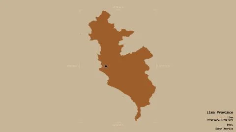 Lima Province - Peru. Bounding box. Pattern 스톡 일러스트