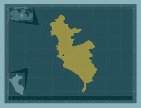 Lima Province, Peru. Solid color shape Stock Illustration