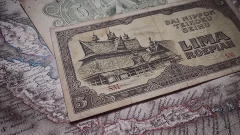 Lima Roepiah Currency Collection Stock Footage 335667942