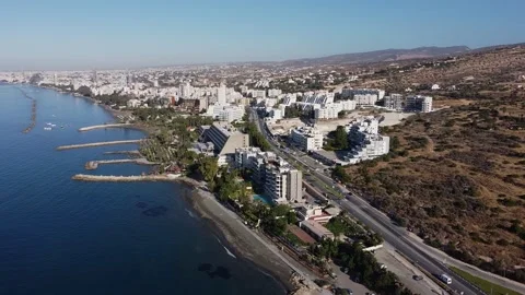 Limassol from the air Stock Footage 134534614