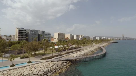 Limassol beach 스톡 동영상 107877994