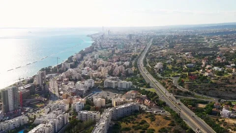 Limassol Cityscape. High Angle View At Limassol Downtown Stock Footage 135349467