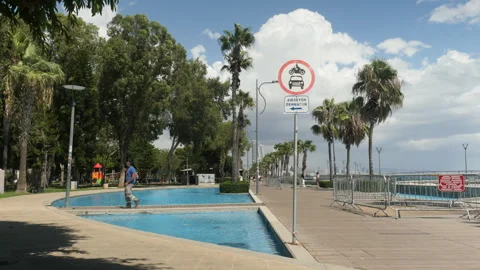 Limassol, Cyprus, 2026,4th, july, panoramic view of Limassol Promanade Vidéo 346962985
