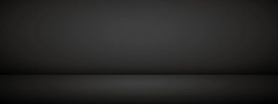 Limbo black background. Abstract studio gradient bg. Modern banner with emp.. Stock Illustration