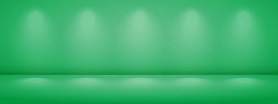 Limbo green background with light shadow. Abstract studio gradient bg. Mode.. Stock Illustration