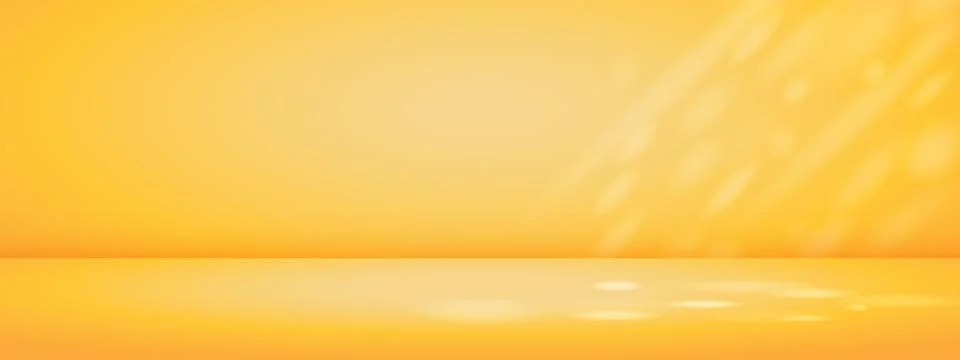Limbo yellow background with sun rays. Abstract studio gradient bg. Modern .. Stock Illustration
