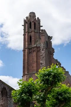 Limburg Monastery Ruins Tower in Bad Drkheim Gothic Stone Architecture Agai.. Stock Photos