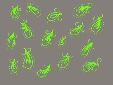 Lime abstract pattern on gray background illustration Stock Illustration