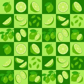 Lime abstract seamless geometric vector pattern for packaging design Stock Illustration