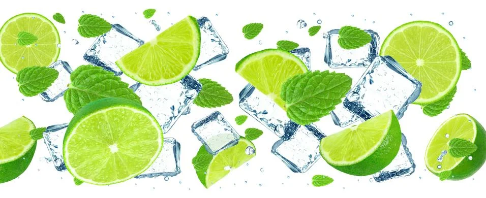 Lime and ice Stock Photos
