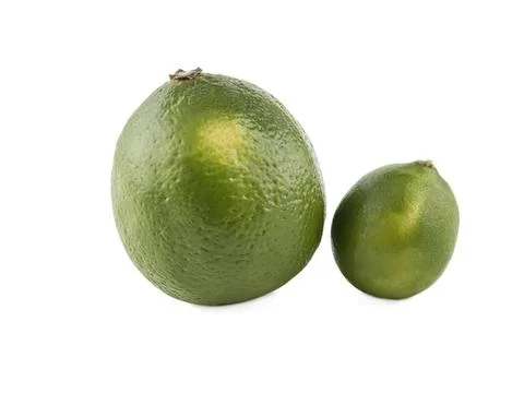 Lime and lemon fruit on white background Stock Photos