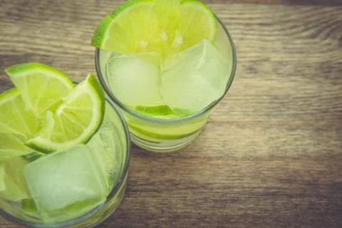 Lime Beverages in Studio Stock Photos
