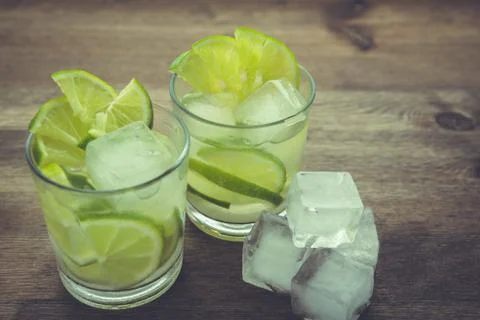 Lime Beverages in Studio Stock Photos