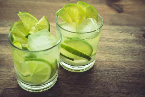 Lime Beverages in Studio Stock Photos