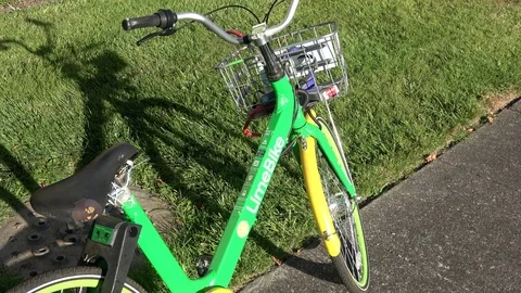 Lime Bike Stock Footage 91453656