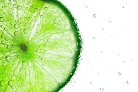 Lime with bubbles Stock Photos