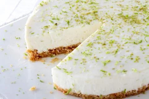 Lime cheese cake Stock Photos