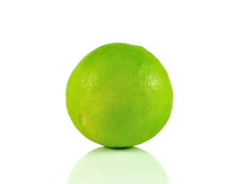 Lime close up isolated on white background Stock Photos
