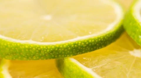 Lime closeup isolated on white background. Stock Photos