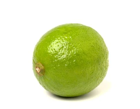 Lime closeup isolated on white background. Stock Photos