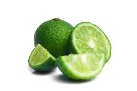 Lime closeup isolated on white background. 스톡 사진