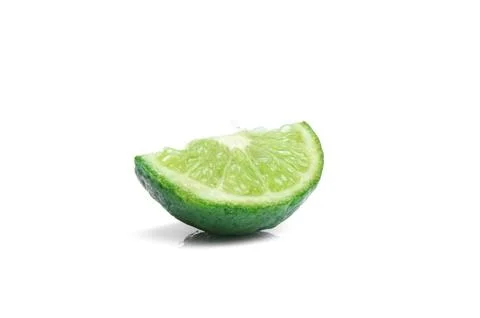 Lime closeup isolated on white background. Stock Photos