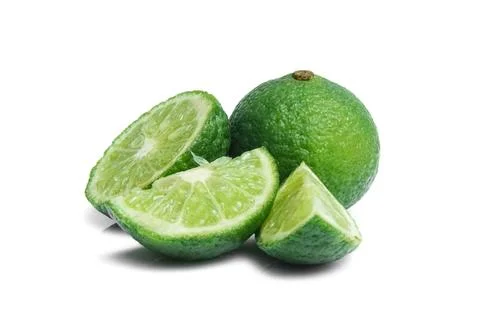 Lime closeup isolated on white background. 스톡 사진