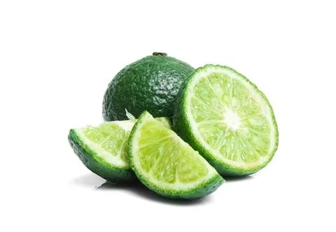 Lime closeup isolated on white background. 스톡 사진