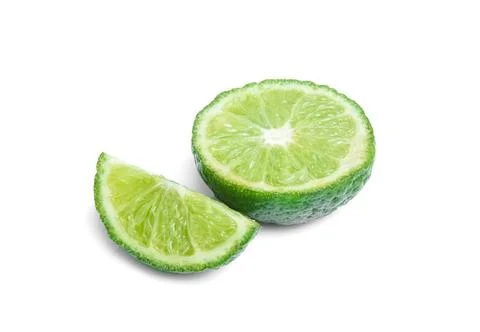 Lime closeup isolated on white background. 스톡 사진
