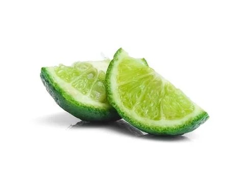 Lime closeup isolated on white background. 스톡 사진