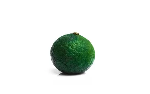 Lime closeup isolated on white background. Stock Photos