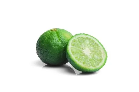 Lime closeup isolated on white background. 스톡 사진