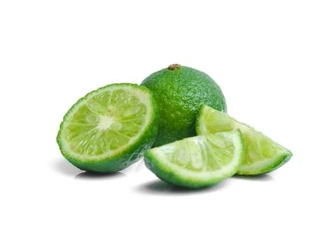 Lime closeup isolated on white background. 스톡 사진