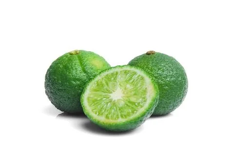 Lime closeup isolated on white background. 스톡 사진