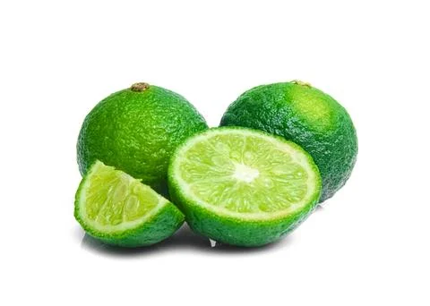 Lime closeup isolated on white background. 스톡 사진