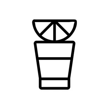Lime cocktail icon vector. Isolated contour symbol illustration Stock Illustration