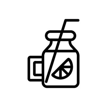 Lime cocktail icon vector. Isolated contour symbol illustration Stock Illustration