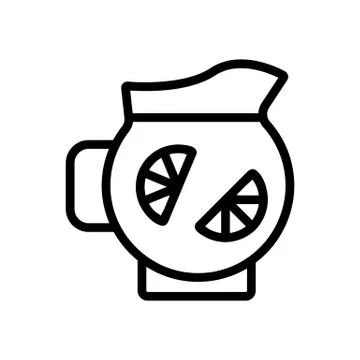 Lime cocktail icon vector. Isolated contour symbol illustration 库存插图