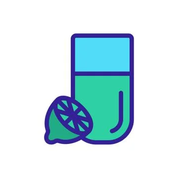 Lime cocktail icon vector. Isolated contour symbol illustration Stock Illustration