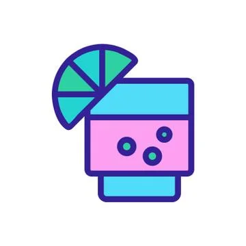 Lime cocktail icon vector. Isolated contour symbol illustration Stock Illustration