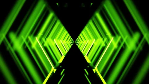 Lime colored ghost tunnel VJ loop background Stock Footage 314659172