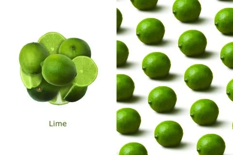 Lime creative layout Stock Photos