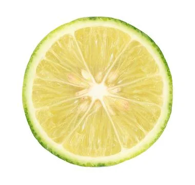 Lime cut in half isolated Stock Photos