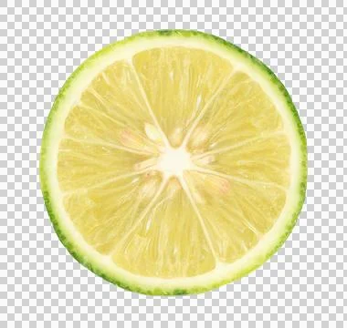 Lime cut in half isolated Stock Photos