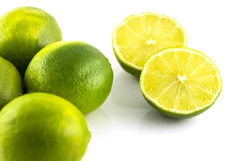 Lime Cut Into Half Stock Photos